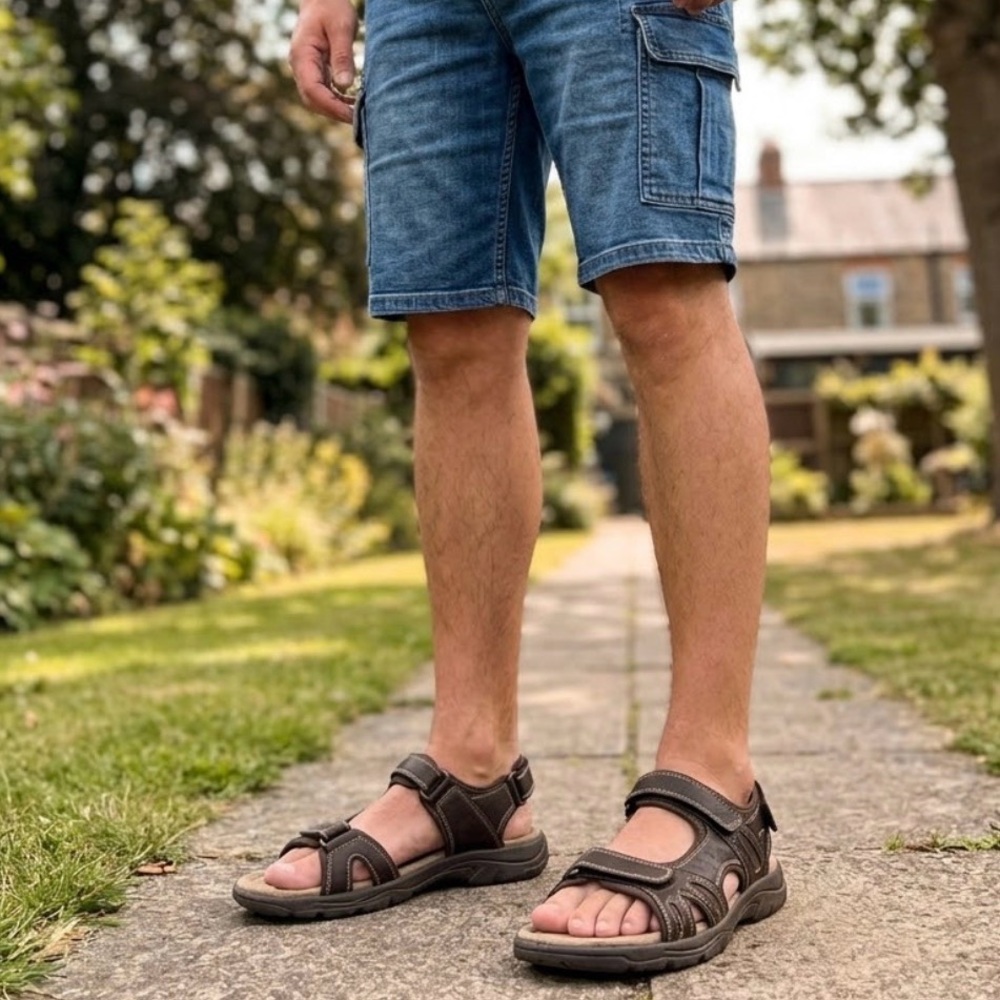 Wrangler Dark Brown Casual Velcro Sandals